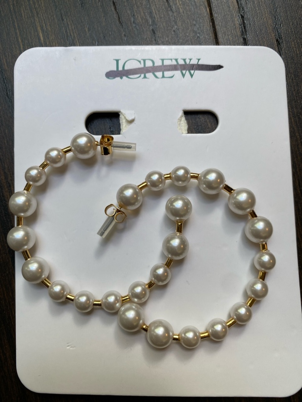 $30 msrp NWT J. Crew Gold-Tone beaded hoop earrings